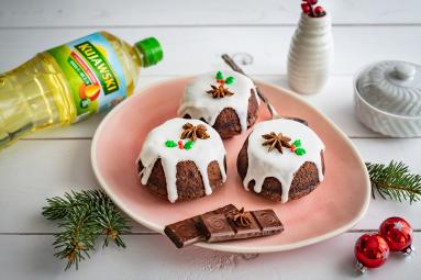 Babeczki czekoladowe - korzenny fondant czekoladowy