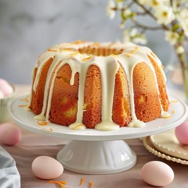 Babka piaskowa na Wielkanoc z pomarańczowym akcentem