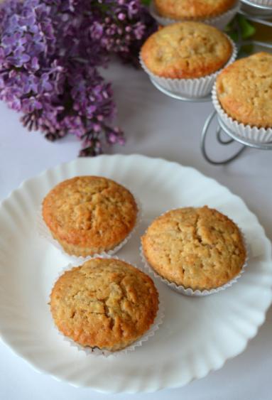 Bananowe muffinki nadziewane  nutellą