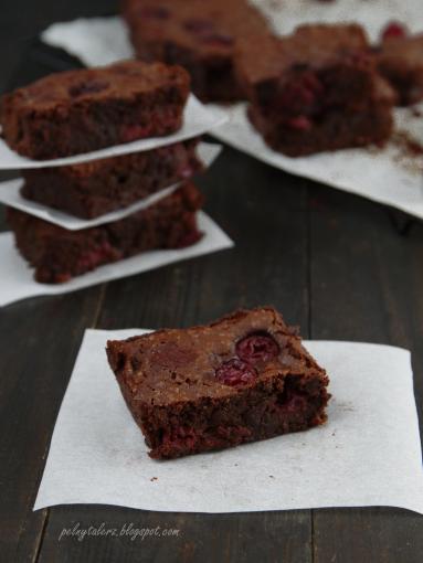 Brownie z wiśniami (bezglutenowe)