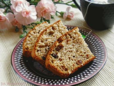 Ciasto bananowe z suszoną  żurawiną 