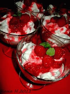 Deser a'la Eton Mess z malinami