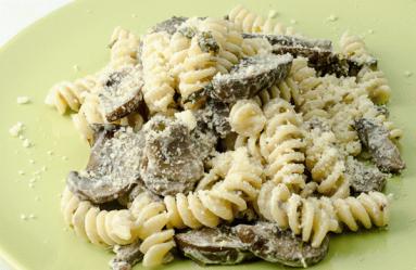 Fusilli con Funghi Portobello