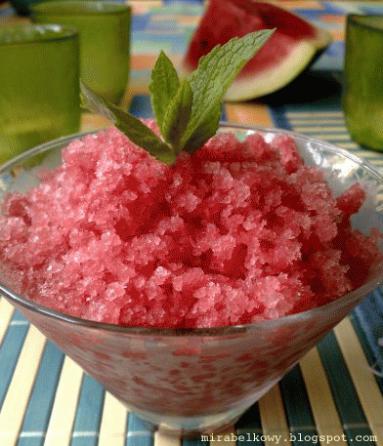 Granita arbuzowo-różana