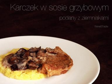 Karczek w sosie grzybowo-śmietanowym