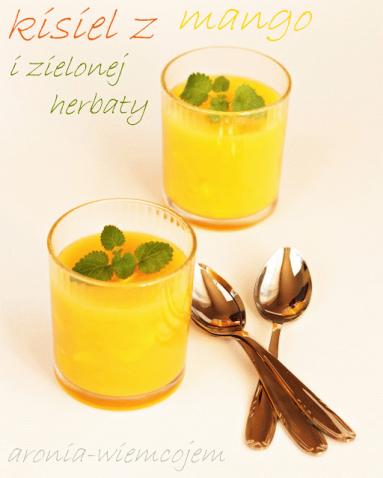 Kisiel z mango i zielonej herbaty