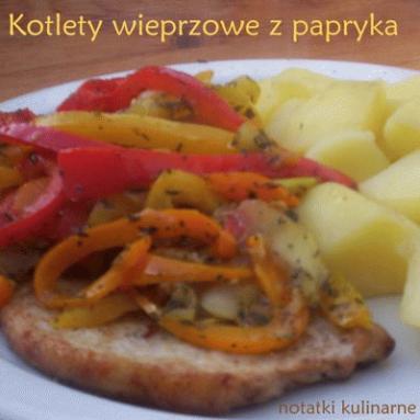 Kotlety wieprzowe z papryką