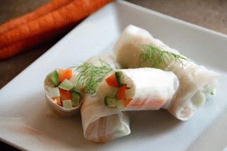 Lekkie, warzywne spring rolls