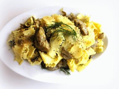 Makaron  pappardelle z karczochami