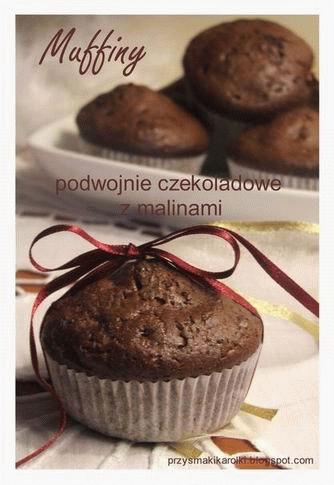 Muffiny podwojnie czekoladowe z malinami