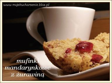 Mufinki mandarynkowe z żurawiną