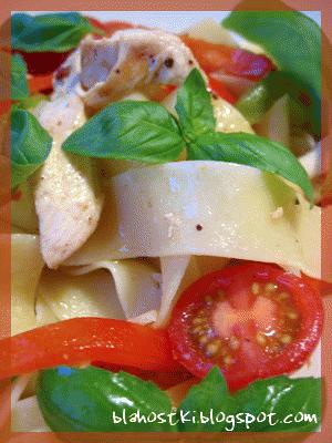 Pappardelle z grillowaną papryką