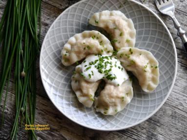 Pierogi z farszem z dorsza i łososia