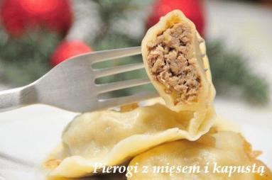 Pierogi z mięsem i  kapustą 