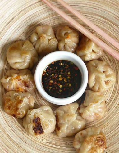 Pierożki dim sum z soczewicą