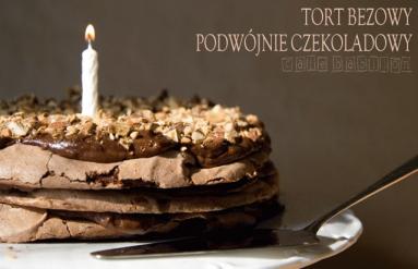 Podwójnie czekoladowy tort bezowy 