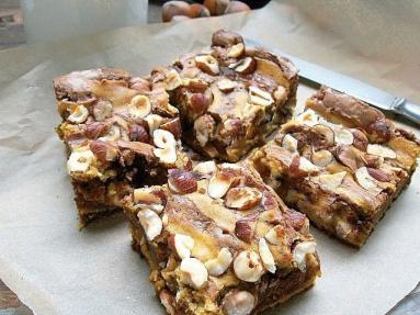 Pumpkin - swirl  brownies