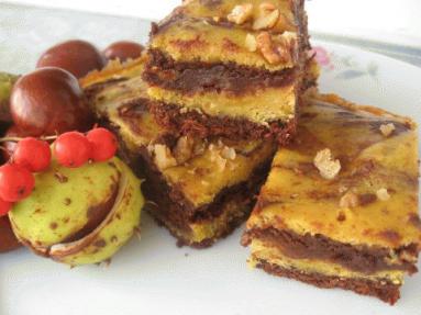 Pumpkin swirl brownies (Czekoladowe brownie z  dynią) 