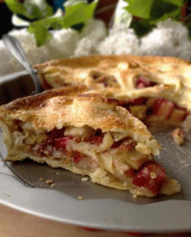 Rhubarb pie - ciasto z rabarbarem :)