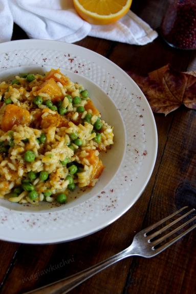 Risotto dyniowo-pomarańczowe z czerwonym pieprzem