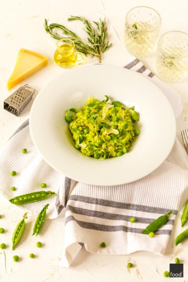 Risotto z groszkiem cukrowym