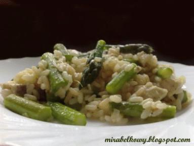 Risotto ze szparagami i kurczakiem