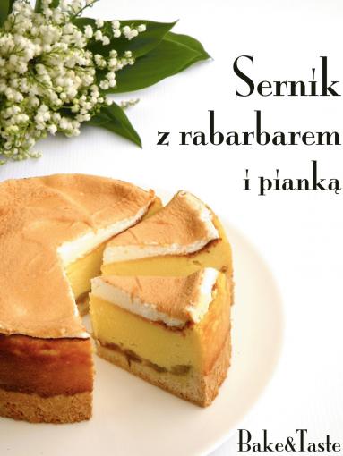 Sernik z rabarbarem i pianką