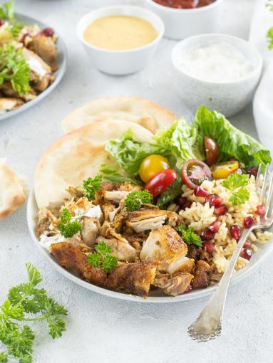 Shawarma z kurczaka z aromatycznym ryżem