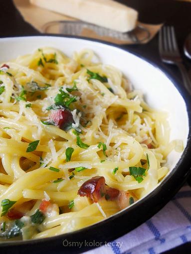 Spaghetti alla carbonara.