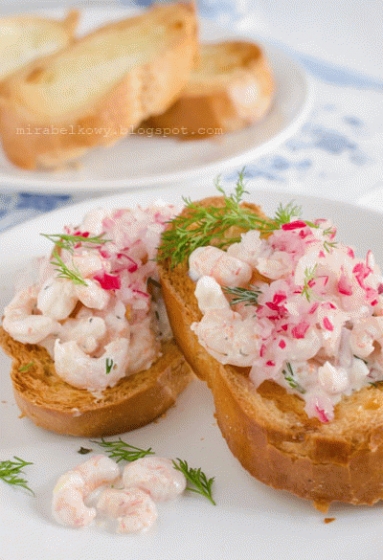 Toast skagen (krewetki na toście)