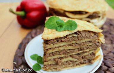 Tort naleśnikowy z wątróbką ( na oleju rzepakowym)